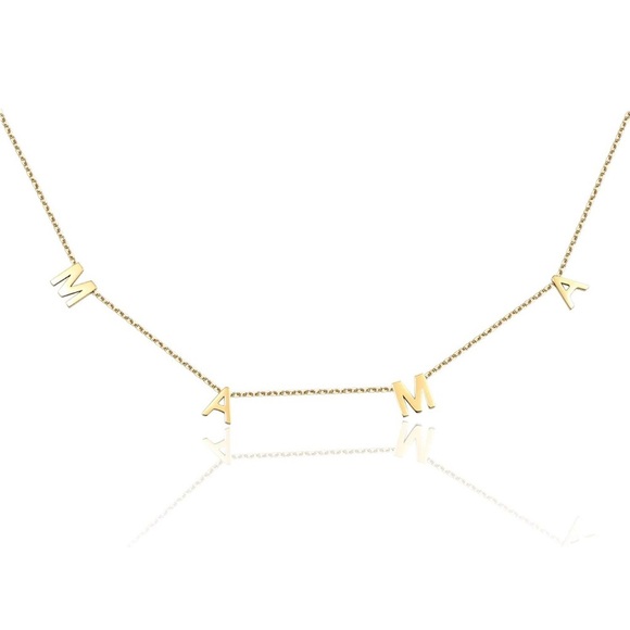 Gold MAMA Necklace Fashion Jewelry Gift for Expecting Mom Maternity Gift Pregant - Picture 1 of 5